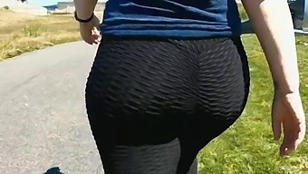 Curvy Milf Shows Off Her Big Ass And Wedgie In Public