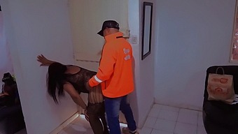 Delivery Man Seduces Me In Lingerie And We Engage In Sexual Acts, Captured By Hidden Camera