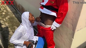 Get Naughty With Santa And A Sexy Hijab-Wearing Babe In This Christmas-Themed Video. Don'T Forget To Subscribe To Red