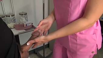 A Blonde Nurse Indulges In Oral Sex With Her Patient'S Penis In Medical Setting