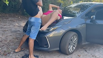 A Brazilian Couple Engages In Public Sex And Doggy Style On A Platter